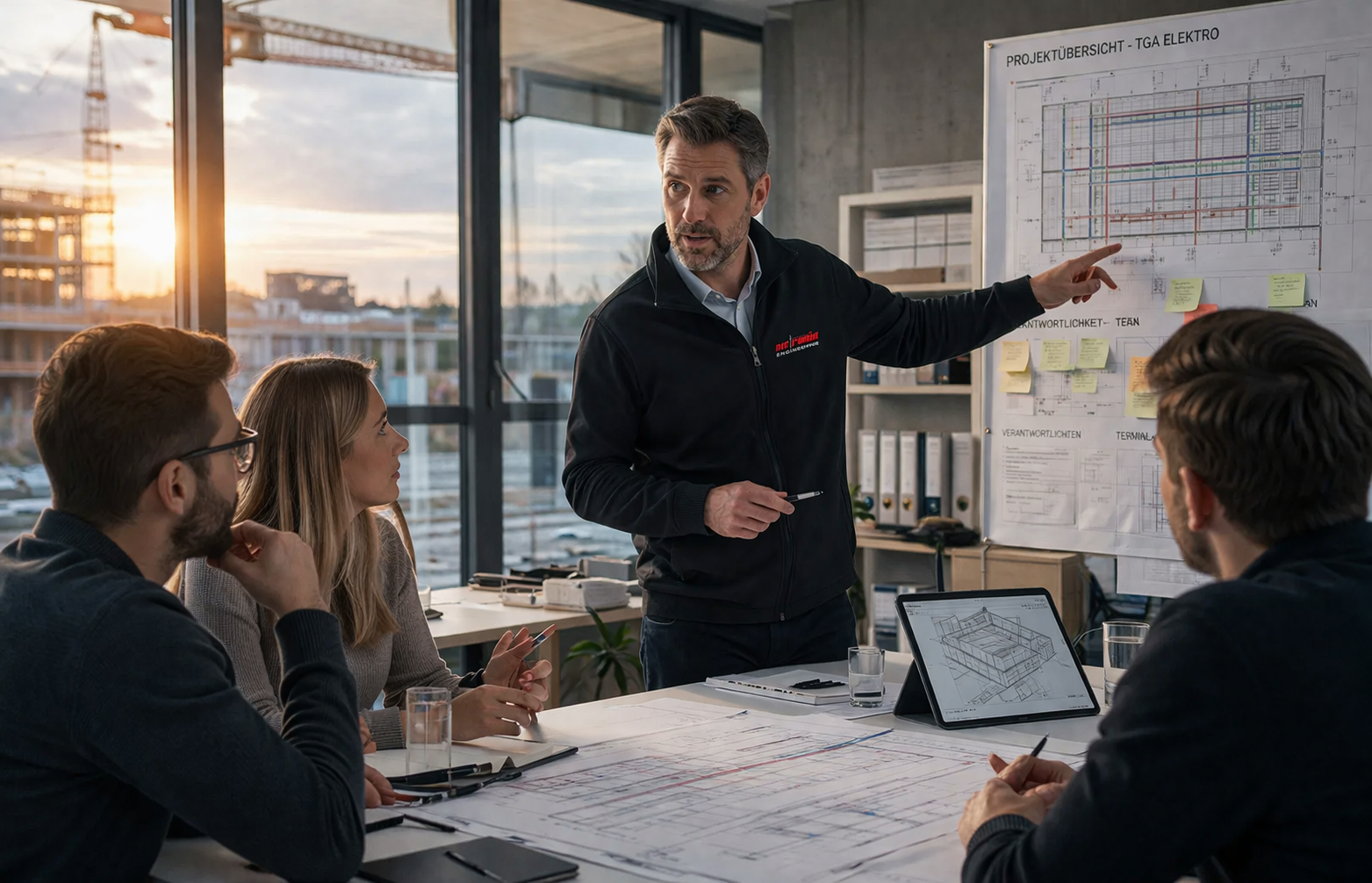 Geordnete Projektbesprechung im modernen technischen Umfeld